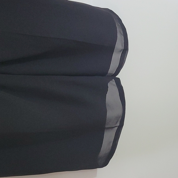 JS Collections Black Wide Leg Lined Pants Size 10 - Picture 3 of 8